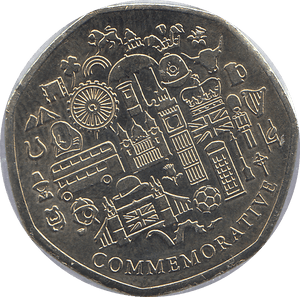 2021 50P SHAPED MEDALLION BLUE TIT - Cambridgeshire Coins