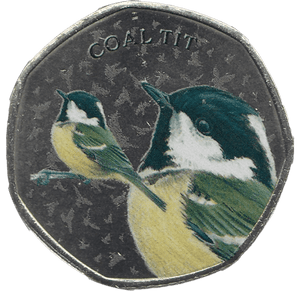 2021 50P SHAPED MEDALLION COAL TIT - 50P SHAPED COIN - Cambridgeshire Coins