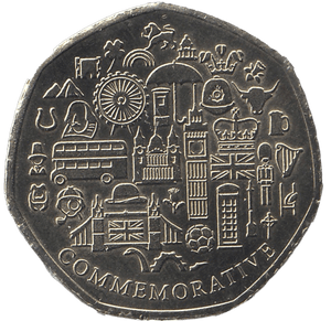 2021 50P SHAPED MEDALLION GREY HERON - 50P SHAPED COIN - Cambridgeshire Coins