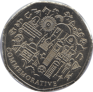 2021 50P SHAPED MEDALLION GREY HERON - WORLD COINS - Cambridgeshire Coins