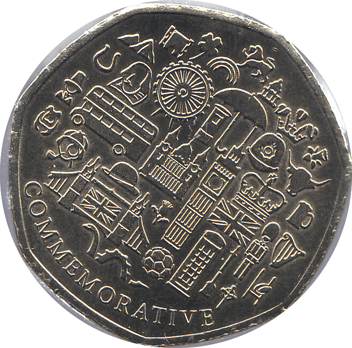 2021 50P SHAPED MEDALLION GREY HERON - WORLD COINS - Cambridgeshire Coins