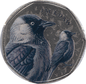 2021 50P SHAPED MEDALLION JACKDAW - WORLD COINS - Cambridgeshire Coins