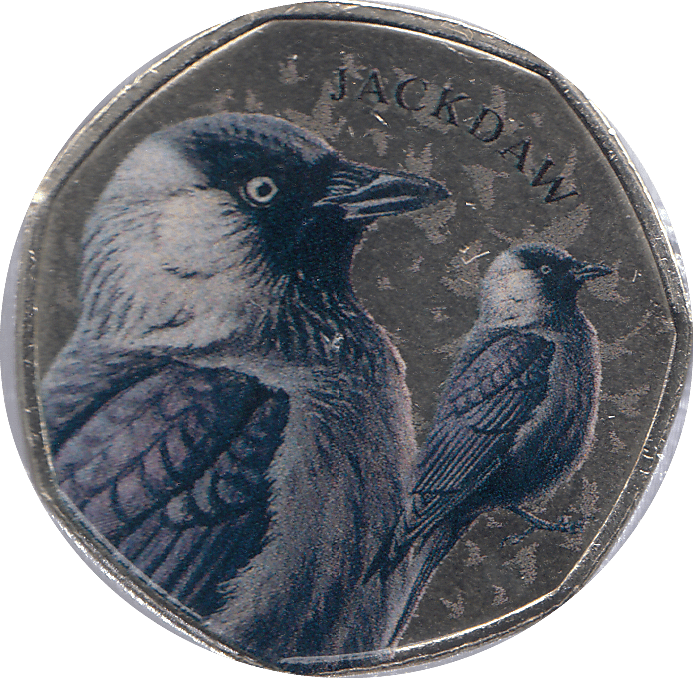 2021 50P SHAPED MEDALLION JACKDAW - WORLD COINS - Cambridgeshire Coins