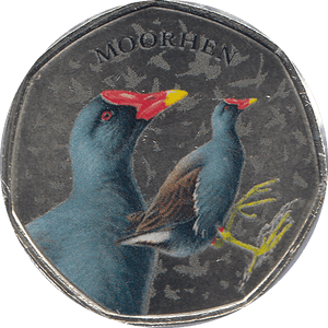 2021 50P SHAPED MEDALLION MOORHEN - WORLD COINS - Cambridgeshire Coins