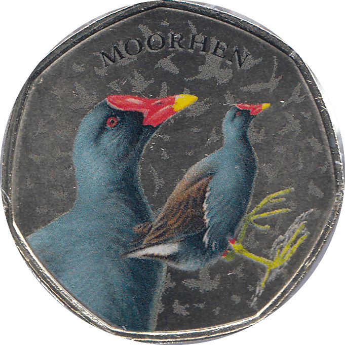 2021 50P SHAPED MEDALLION MOORHEN - WORLD COINS - Cambridgeshire Coins
