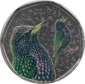 2021 50P SHAPED MEDALLION STARLING - WORLD COINS - Cambridgeshire Coins