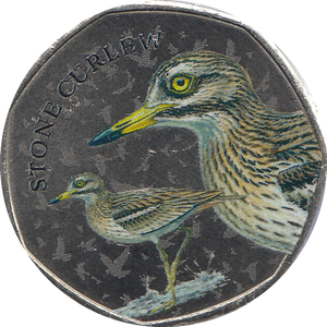 2021 50P SHAPED MEDALLION STONE CURLEW - W - Cambridgeshire Coins