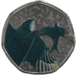 2021 50P SHAPED MEDALLION SWIFT BIRD - 50P SHAPED COIN - Cambridgeshire Coins