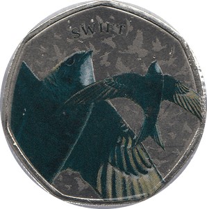 2021 50P SHAPED MEDALLION SWIFT BIRD - WORLD COINS - Cambridgeshire Coins