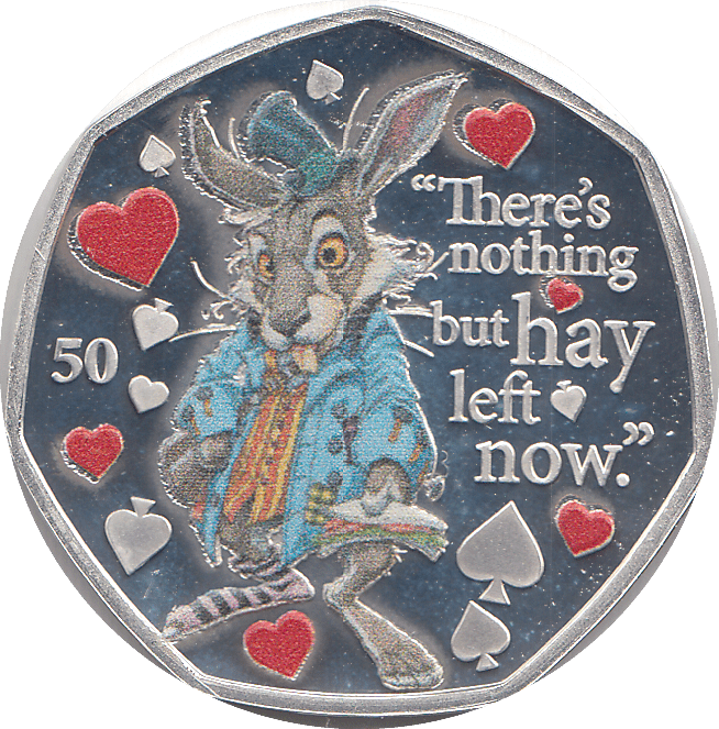 2021 50P THE MARCH HARE ISLE OF MAN SILVER ( PROOF ) - 50P REGIONAL ISSUES - Cambridgeshire Coins