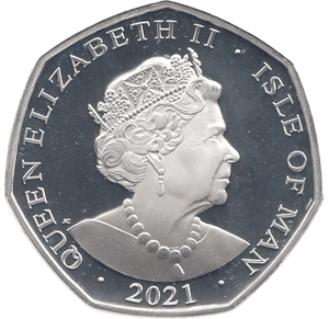 2021 50P THE WHITE RABBIT ISLE OF MAN SILVER ( PROOF ) - 50P REGIONAL ISSUES - Cambridgeshire Coins