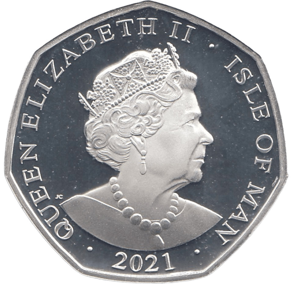 2021 50P THE WHITE RABBIT ISLE OF MAN SILVER ( PROOF ) - 50P REGIONAL ISSUES - Cambridgeshire Coins
