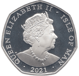 2021 50P THE WHITE RABBIT ISLE OF MAN SILVER ( PROOF ) - 50P REGIONAL ISSUES - Cambridgeshire Coins