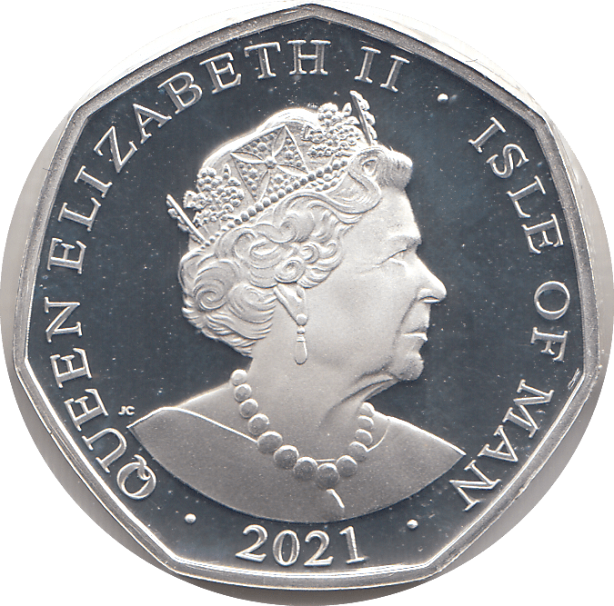 2021 50P THE WHITE RABBIT ISLE OF MAN SILVER ( PROOF ) - 50P REGIONAL ISSUES - Cambridgeshire Coins