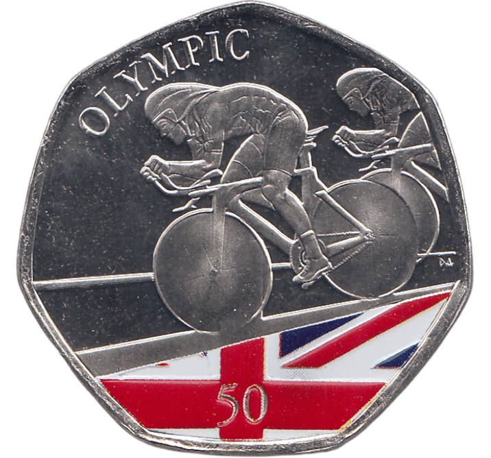 2021 50P TOKYO OLYMPIC BIKING ( BU ) - SILVER WORLD COINS - Cambridgeshire Coins