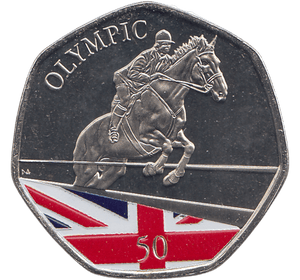 2021 50P TOKYO OLYMPIC HORSE RIDING ( BU ) - SILVER WORLD COINS - Cambridgeshire Coins