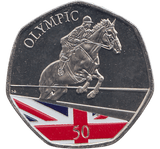 2021 50P TOKYO OLYMPIC HORSE RIDING ( BU ) - SILVER WORLD COINS - Cambridgeshire Coins