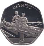 2021 50P TOKYO OLYMPIC ROWING ( BU ) - 50p BU - Cambridgeshire Coins