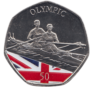 2021 50P TOKYO OLYMPIC ROWING( BU ) - SILVER WORLD COINS - Cambridgeshire Coins