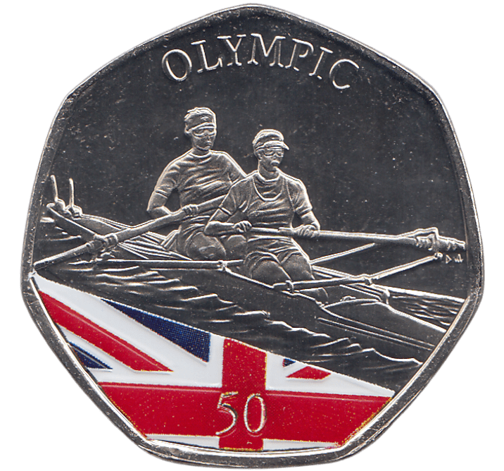 2021 50P TOKYO OLYMPIC ROWING( BU ) - SILVER WORLD COINS - Cambridgeshire Coins
