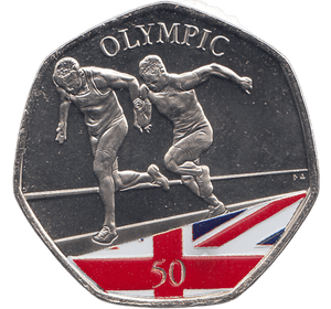 2021 50P TOKYO OLYMPIC SPRINT ( BU ) - SILVER WORLD COINS - Cambridgeshire Coins
