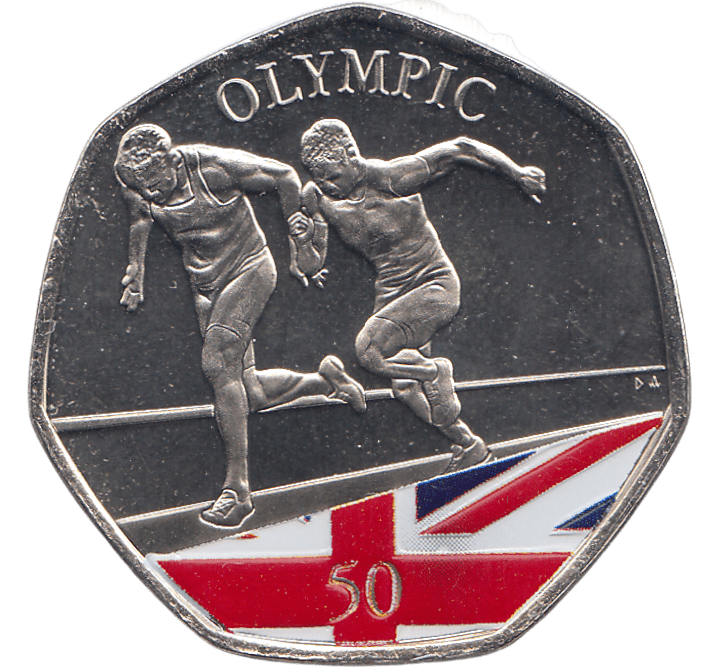 2021 50P TOKYO OLYMPIC SPRINT ( BU ) - SILVER WORLD COINS - Cambridgeshire Coins