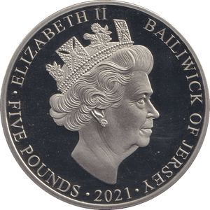 2021 95TH BIRTHDAY ELIZABETH II BAILIWICK OF GUERNSEY £5 PROOF - WORLD COINS - Cambridgeshire Coins