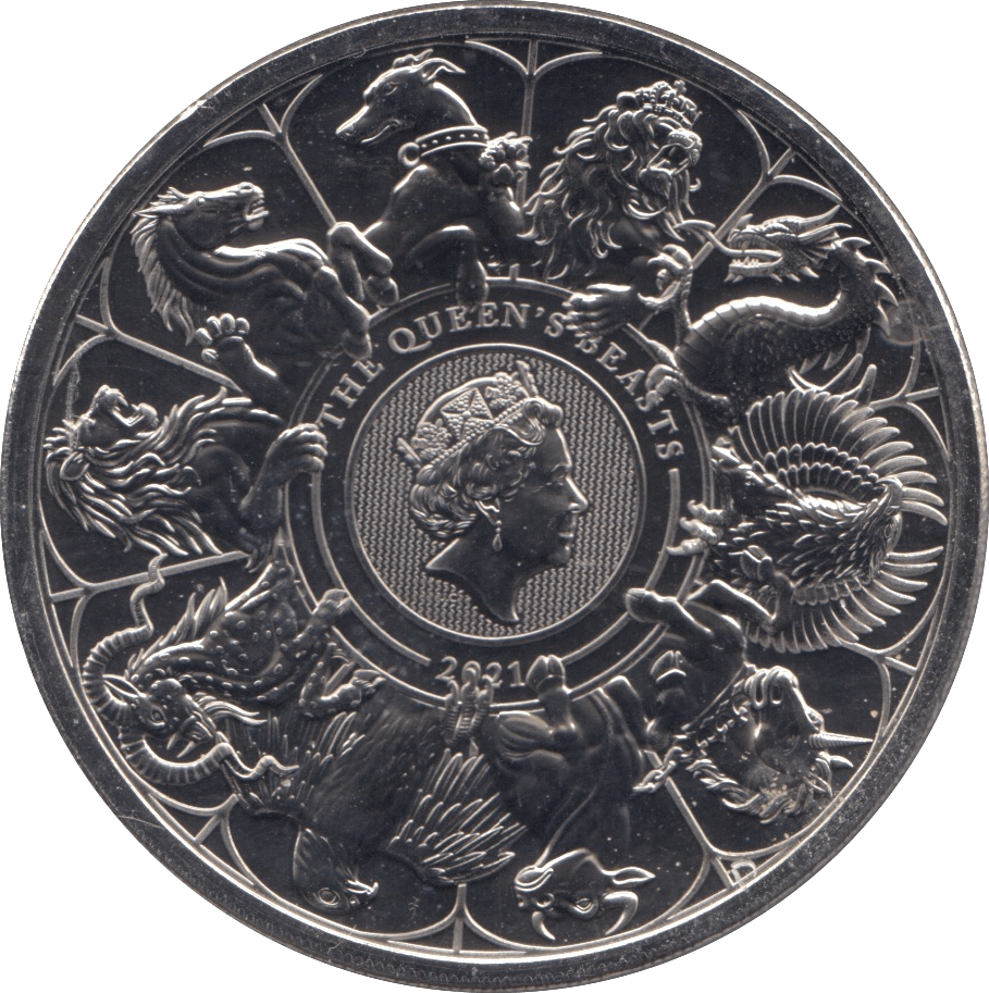 2021 BRILLIANT UNCIRCULATED £5 QUEENS BEASTS COMPLETER MEDALLION BU - £5 BU - Cambridgeshire Coins