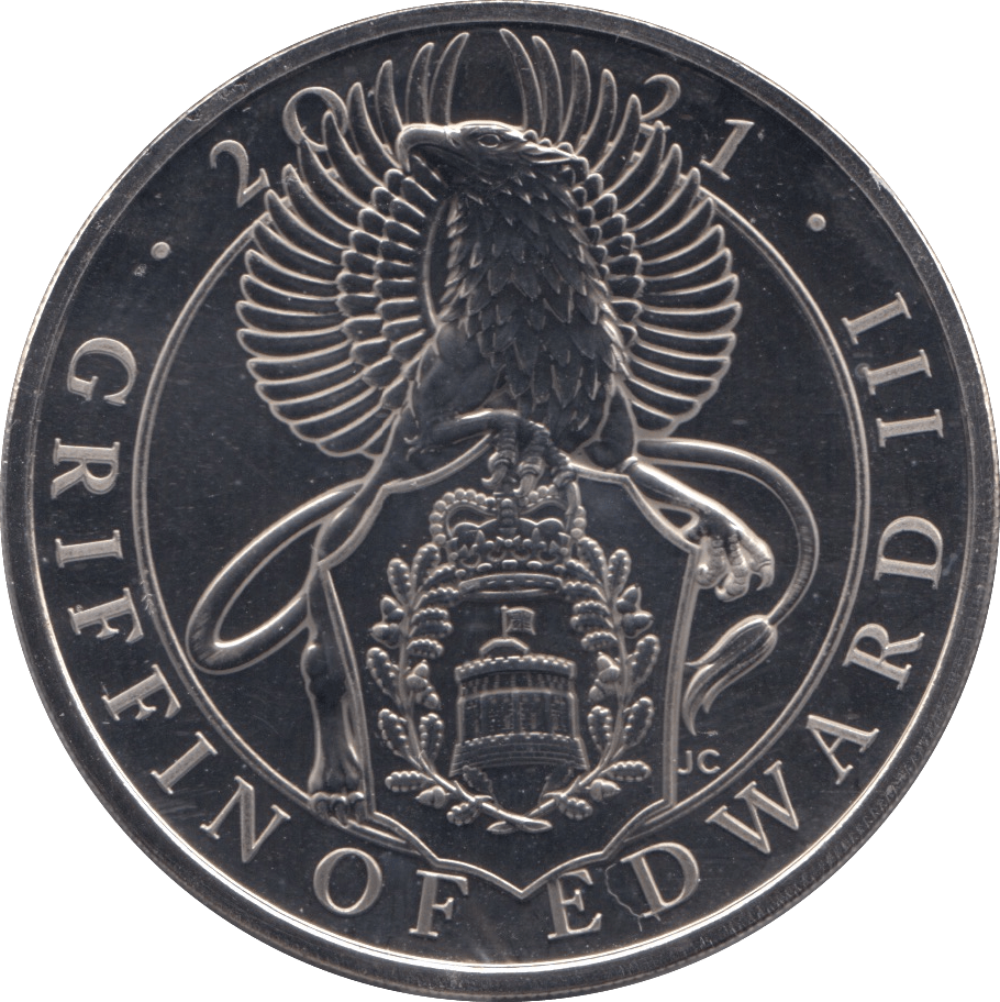 2021 BRILLIANT UNCIRCULATED £5 QUEENS BEASTS GRIFFIN OF EDWARD BU - £5 BU - Cambridgeshire Coins