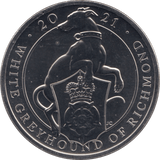 2021 BRILLIANT UNCIRCULATED £5 QUEENS BEASTS WHITE GREYHOUND OF RICHMOND BU - £5 BU - Cambridgeshire Coins