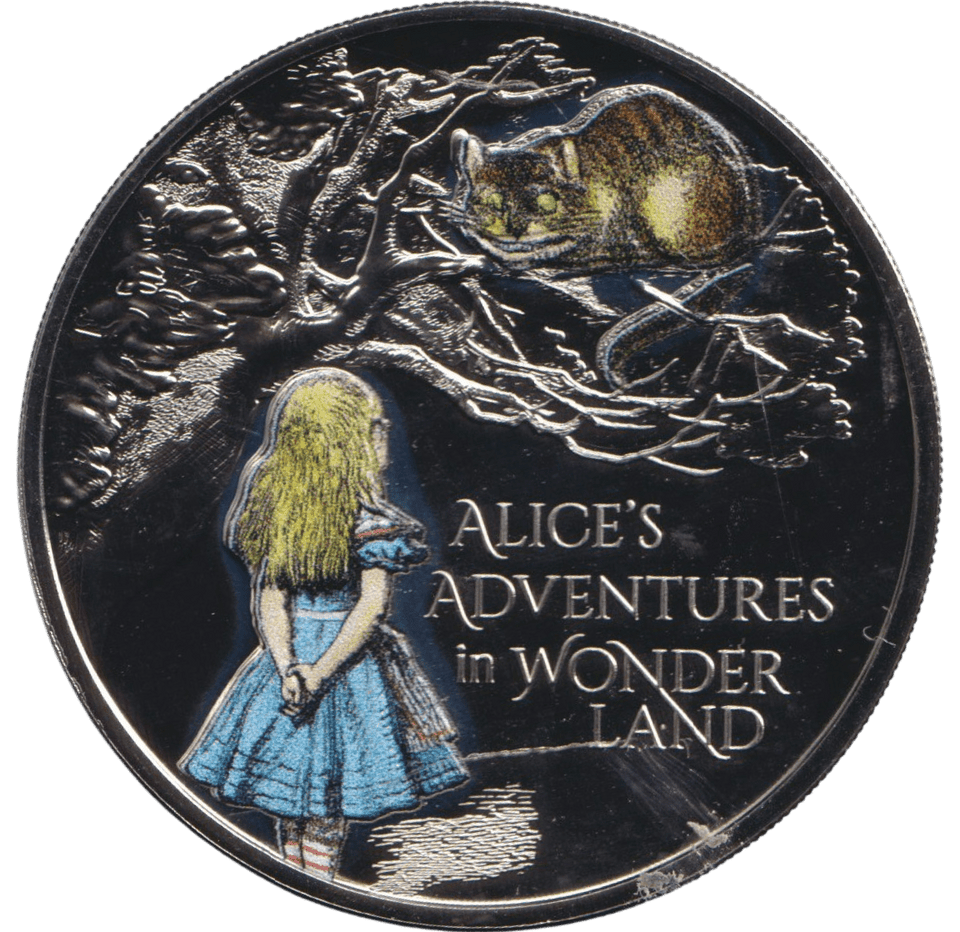 2021 BRILLIANT UNCIRCULATED COLOURED £5 COIN ALICE IN WONDERLAND BU - £5 BU - Cambridgeshire Coins