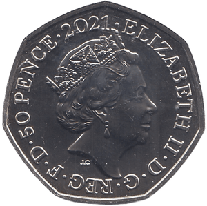 2021 BRILLIANT UNCIRCULATED COLOURISEDTHE SNOWMAN FIFTY PENCE - 50p BU - Cambridgeshire Coins