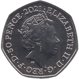 2021 BRILLIANT UNCIRCULATED COLOURISEDTHE SNOWMAN FIFTY PENCE - 50p BU - Cambridgeshire Coins