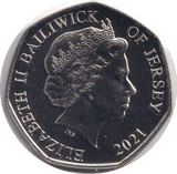 2021 BU 50P BAILIWICK OF GUERNSEY ROYAL NAVY - WORLD COINS - Cambridgeshire Coins
