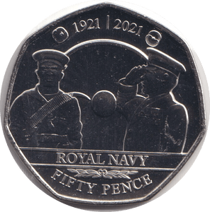 2021 BU 50P BAILIWICK OF GUERNSEY ROYAL NAVY - WORLD COINS - Cambridgeshire Coins