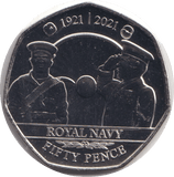 2021 BU 50P BAILIWICK OF GUERNSEY ROYAL NAVY - WORLD COINS - Cambridgeshire Coins