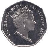 2021 BU 50P BRITISH ANTARCTIC TERRITORY - 50P REGIONAL ISSUES - Cambridgeshire Coins