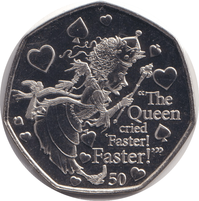 2021 BU 50P ISLE OF MAN THE QUEEN CRIED FASTER! FASTER! - WORLD COINS - Cambridgeshire Coins
