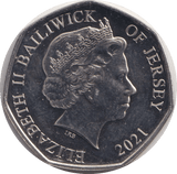 2021 BU 50P JERSEY - WORLD COINS - Cambridgeshire Coins