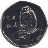 2021 BU 50P OWL - WORLD COINS - Cambridgeshire Coins