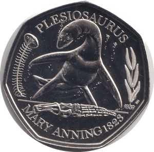2021 BU 50P PLESIOSAURUS - WORLD COINS - Cambridgeshire Coins