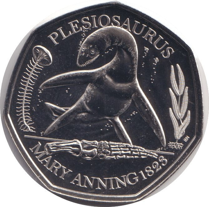 2021 BU 50P PLESIOSAURUS - WORLD COINS - Cambridgeshire Coins