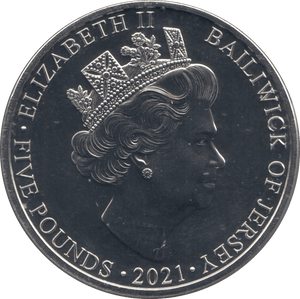 2021 BU JERSEY QUEEN ELIZABETH II 95 BIRTHDAY COIN FIVE POUNDS - SILVER WORLD COINS - Cambridgeshire Coins