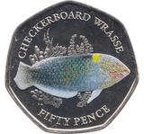 2021 CHECKERBOARD WRASSE 50P ( BU ) - Cambridgeshire Coins