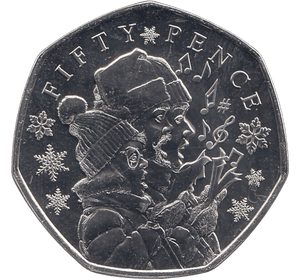 2021 CHRISTMAS 50P CAROL SINGING BAILIWICK OF GUERNSEY ( BU ) - 50p BU - Cambridgeshire Coins