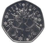 2021 CHRISTMAS 50P CHRISTMAS CRACKER BAILIWICK OF GUERNSEY ( BU ) - 50p BU - Cambridgeshire Coins