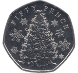 2021 CHRISTMAS 50P CHRISTMAS TREE BAILIWICK OF GUERNSEY ( BU ) - 50p BU - Cambridgeshire Coins