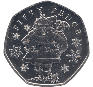 2021 CHRISTMAS 50P SANTA BAILIWICK OF GUERNSEY ( BU ) - 50p BU - Cambridgeshire Coins