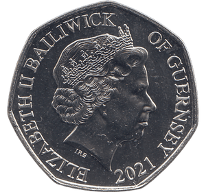 2021 CHRISTMAS 50P XMAS PUDDING BAILIWICK OF GUERNSEY ( BU ) - 50p BU - Cambridgeshire Coins