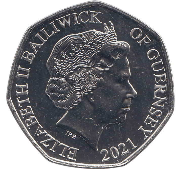 2021 CHRISTMAS 50P XMAS PUDDING BAILIWICK OF GUERNSEY ( BU ) - 50p BU - Cambridgeshire Coins